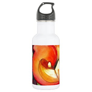 Bouteille D'eau En Acier Inoxydable Orange Canna lily flower original watercolor art
