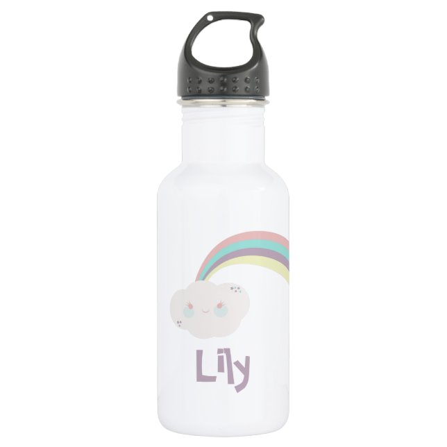 Bouteille d'eau en acier inoxydable Pastel Rainbow (Devant)