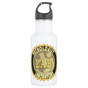 BOUTEILLE D'EAU EN ACIER INOXYDABLE PATHOLOGISTE BADGE LOGO LABORATOIRE MÉDICALE