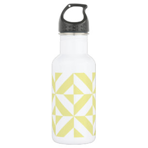Bouteille D'eau En Acier Inoxydable Patters de Pale Yellow