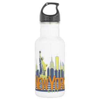 Bouteille D'eau En Acier Inoxydable Paysage urbain de NYC gras