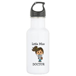 Bouteille D'eau En Acier Inoxydable Petite Mlle le docteur - brune mignonne
