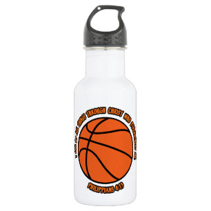 BOUTEILLE D'EAU EN ACIER INOXYDABLE PHIL.413 - BASKET-BALL