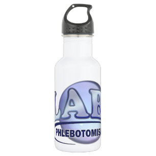 Bouteille D'eau En Acier Inoxydable PHLEBOTOMISTE Fun Blue LOGO