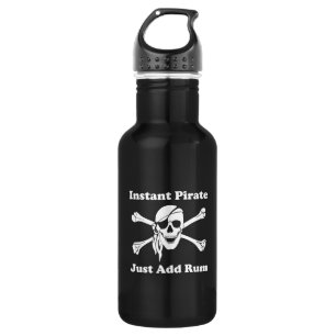 Bouteille D'eau En Acier Inoxydable Pirate instantanée juste ajouter du rhum