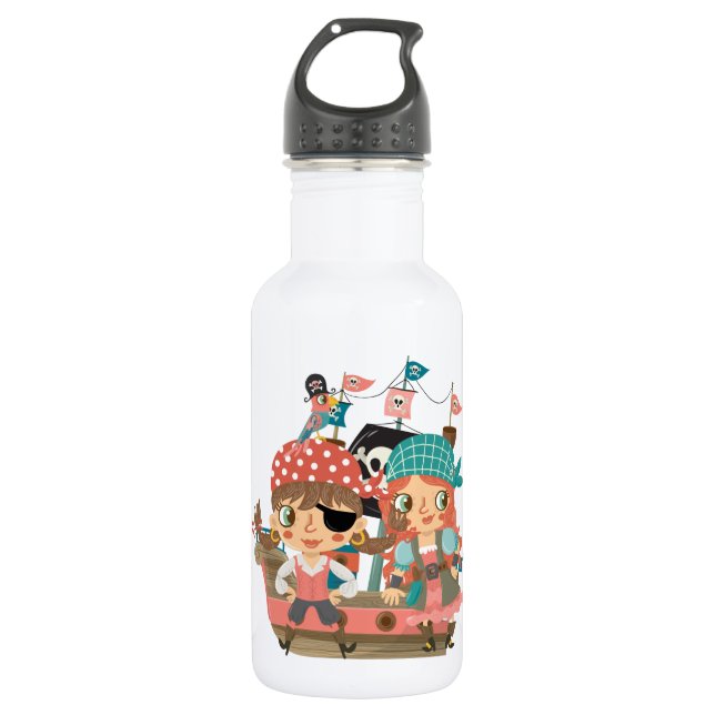 Bouteille D'eau En Acier Inoxydable Pirates Girly (Devant)