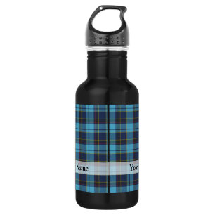 Bouteille D'eau En Acier Inoxydable Plaid bleu tartan