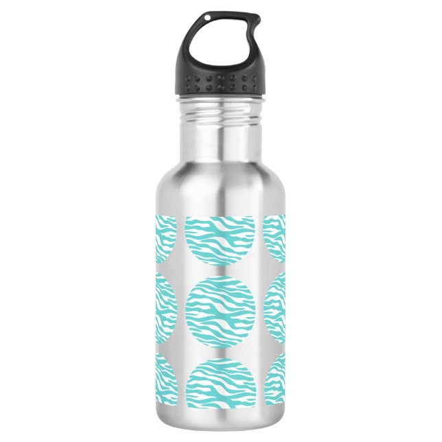 Bouteille D'eau En Acier Inoxydable Pois d'impression Zebra (Devant)