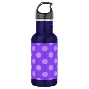 Bouteille D'eau En Acier Inoxydable Pois Lilac sur periwinkle