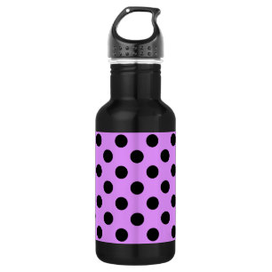 Bouteille D'eau En Acier Inoxydable Pois noirs sur lilas