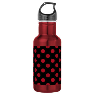 Bouteille D'eau En Acier Inoxydable Pois rouge et noir