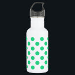 Bouteille D'eau En Acier Inoxydable Pois verts et blancs<br><div class="desc">Pois verts et blancs</div>