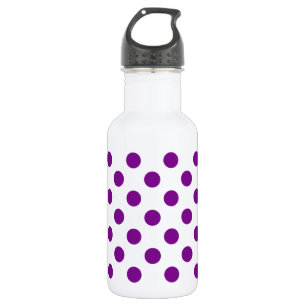 Bouteille D'eau En Acier Inoxydable Pois violets et blancs