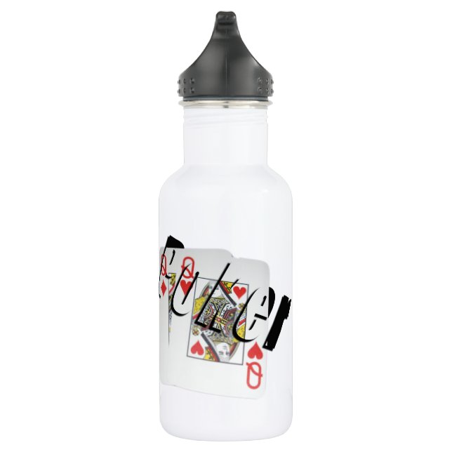 Bouteille D'eau En Acier Inoxydable Poker, Logo, Queens, (Droite)