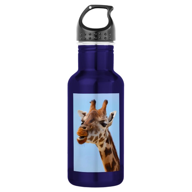 Bouteille D'eau En Acier Inoxydable Portrait de Giraffe (Devant)