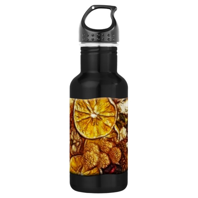 Bouteille D'eau En Acier Inoxydable Pot-pourri oranges Fractal (Devant)