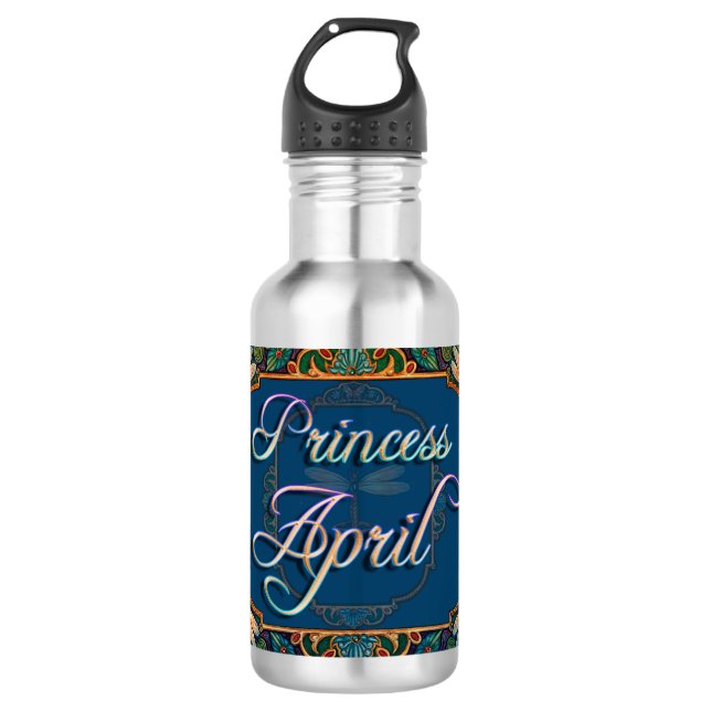 Bouteille D'eau En Acier Inoxydable Princesse April (Devant)