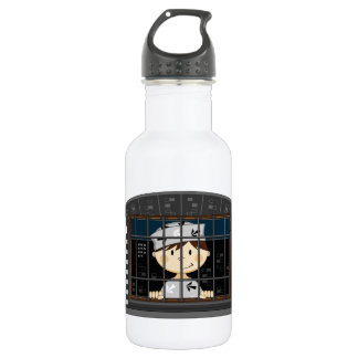 Bouteille D'eau En Acier Inoxydable Prisonnier de bande dessinée en cellule de prison