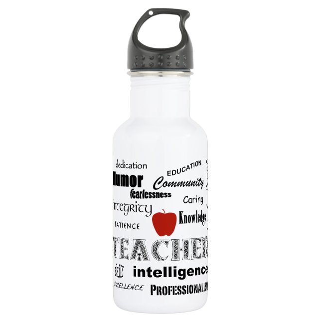 Bouteille D'eau En Acier Inoxydable Professeur Pride+Pomme rouge (Devant)