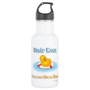 Bouteille D'eau En Acier Inoxydable Quoi qu'il Flotte votre Duckie en caoutchouc