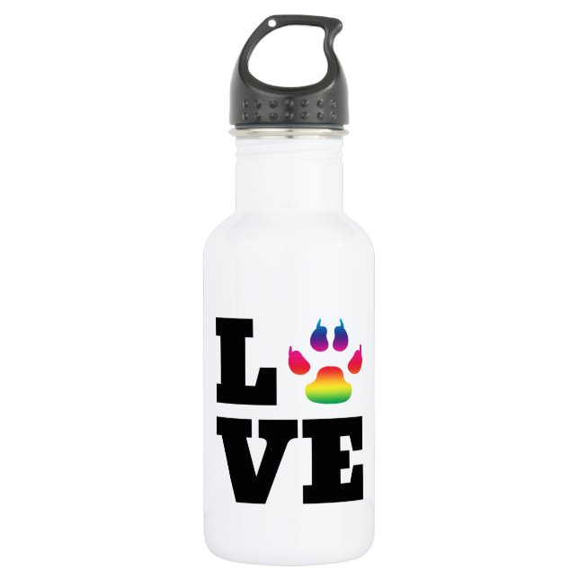 Bouteille D'eau En Acier Inoxydable Rainbow paw (Devant)