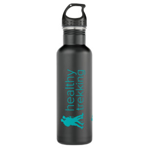 Bouteille D'eau En Acier Inoxydable Randonnée saine Turquoise Logo Voyage