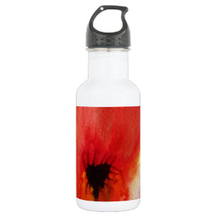 Bouteille D'eau En Acier Inoxydable Red Poppies aquarelle art floral moderne