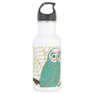 Bouteille D'eau En Acier Inoxydable Rétro conception de hibou d'Aqua