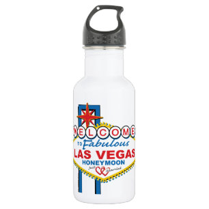 Bouteille D'eau En Acier Inoxydable Rétro lune de miel de Las Vegas