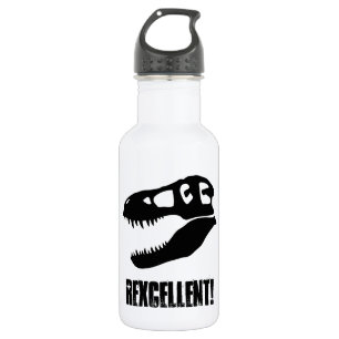 Bouteille D'eau En Acier Inoxydable "Rexcellent !" T. rex Crâne