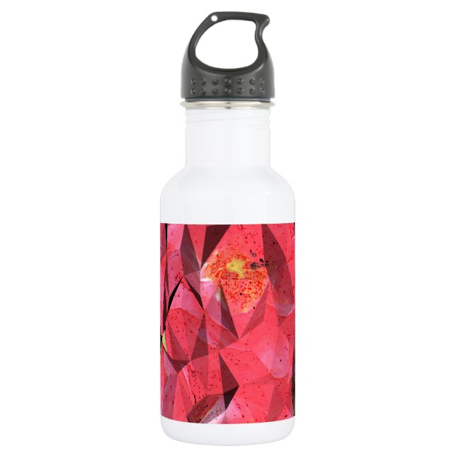 Bouteille D'eau En Acier Inoxydable Roses Abstraits cubes (Devant)