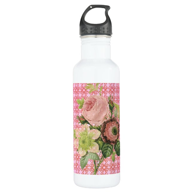 Bouteille D'eau En Acier Inoxydable Roses chics Shabby (Devant)