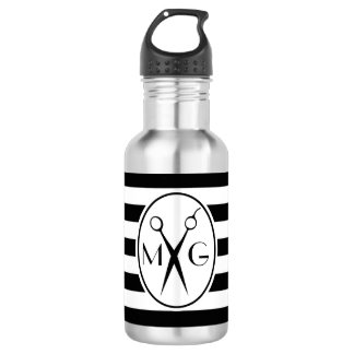 Bouteille D'eau En Acier Inoxydable Salon de coiffure de coiffeur d'initiales de