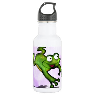 Bouteille D'eau En Acier Inoxydable Sautant la personnaliser de grenouille mignonne