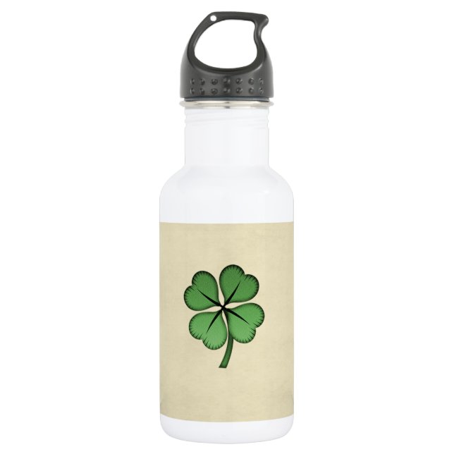 Bouteille D'eau En Acier Inoxydable Shamrock irlandais chic (Devant)
