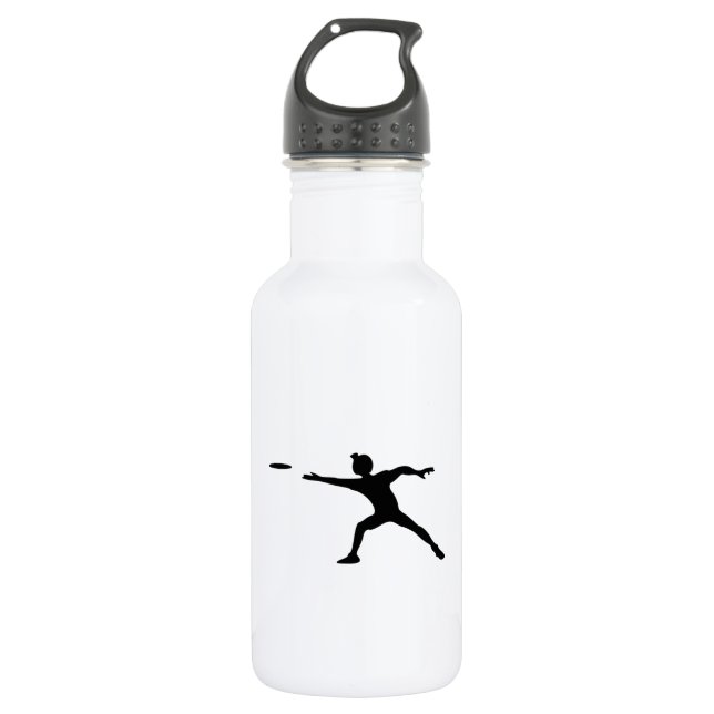 Bouteille D'eau En Acier Inoxydable Silhouette de frisbee (Devant)