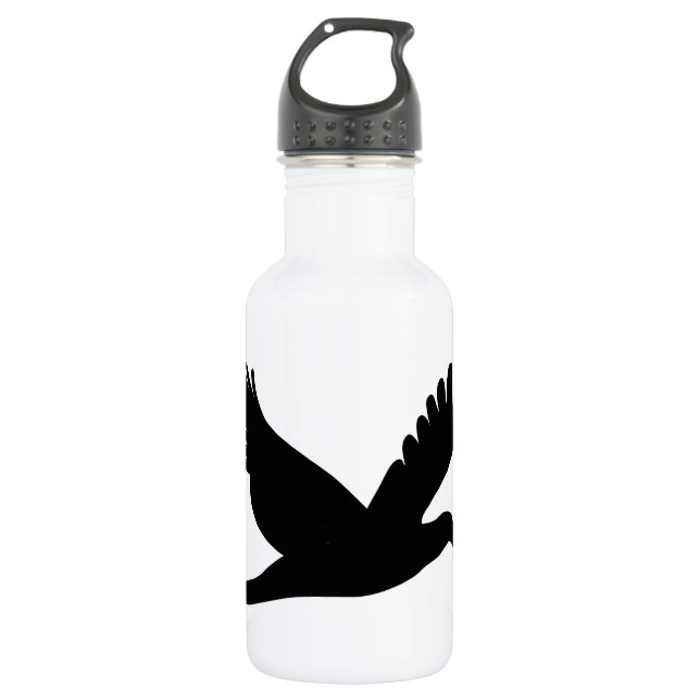Bouteille D'eau En Acier Inoxydable Silhouette des oiseaux (Devant)
