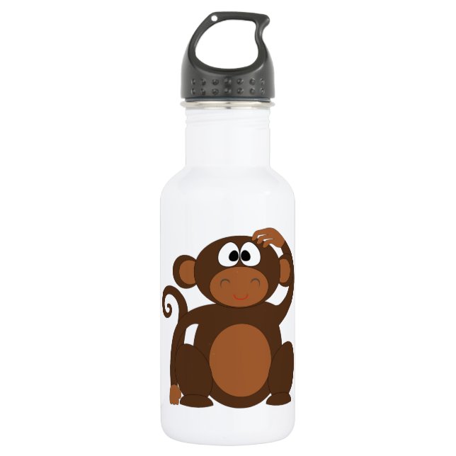 Bouteille D'eau En Acier Inoxydable Singe mignon (Devant)