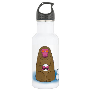 Bouteille D'eau En Acier Inoxydable Snow Monkey Snowball Fighter