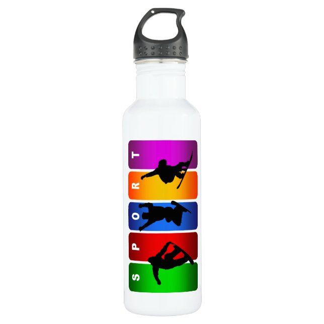 Bouteille D'eau En Acier Inoxydable Snowboarding gentil (Devant)