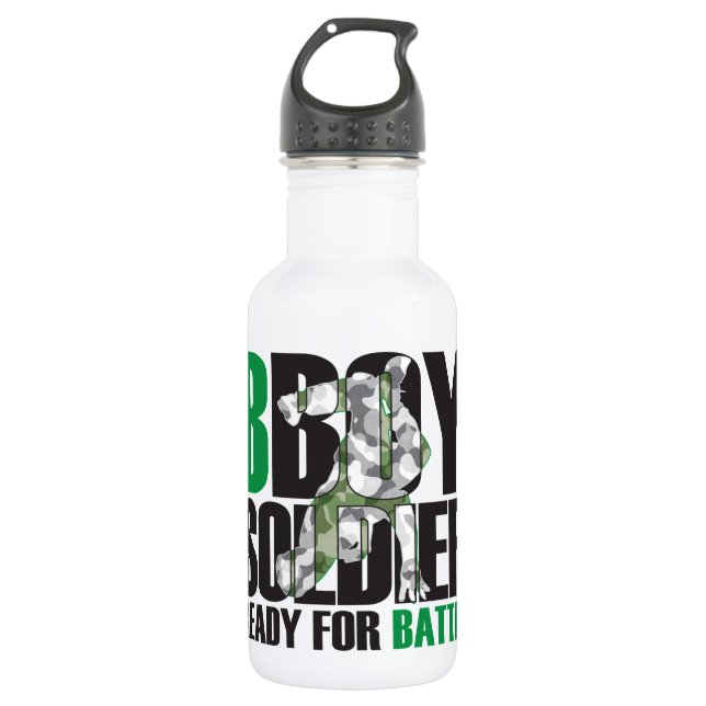 Bouteille D'eau En Acier Inoxydable Soldat de BBoy (Devant)
