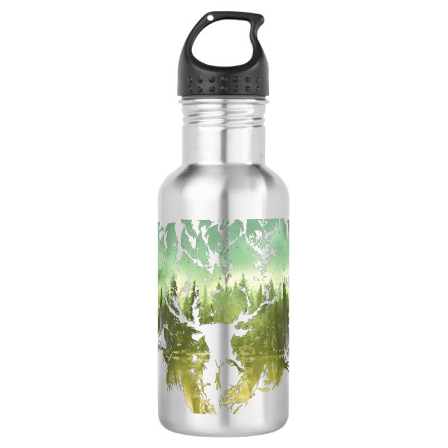 Bouteille D'eau En Acier Inoxydable Sortilège Harry Potter | Patronus Cerf (Devant)
