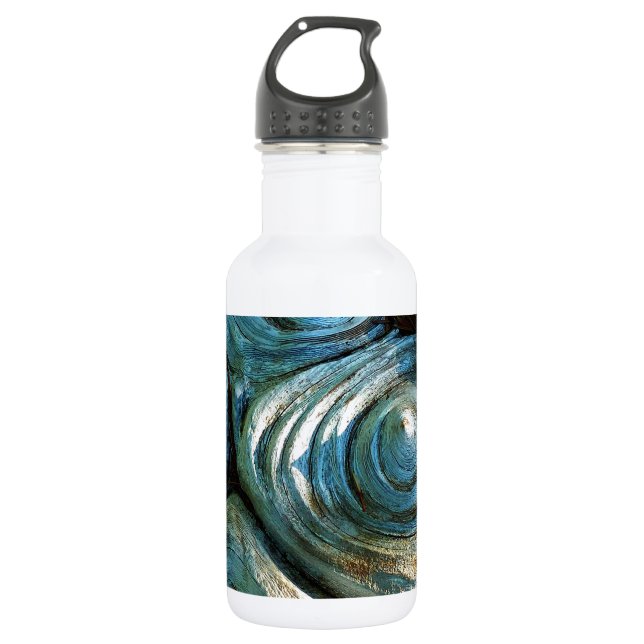 Bouteille D'eau En Acier Inoxydable Spirales en bois (Devant)