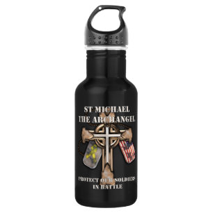 Bouteille D'eau En Acier Inoxydable St Michael Arkhangel - protégez nos soldats