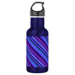 Bouteille D'eau En Acier Inoxydable stripes en bleu et purple