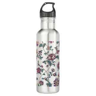 Bouteille D'eau En Acier Inoxydable Style Vintage Floral Rétro