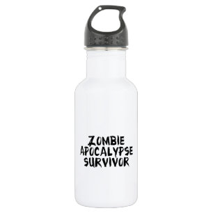 Bouteille D'eau En Acier Inoxydable Survivant de Zombie Apocalypse