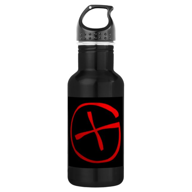 Bouteille D'eau En Acier Inoxydable Symbole de Geocaching (Devant)