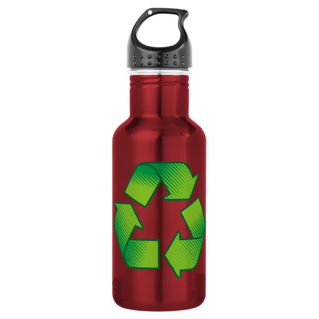 Bouteille D'eau En Acier Inoxydable Symbole de recyclage (Devant)