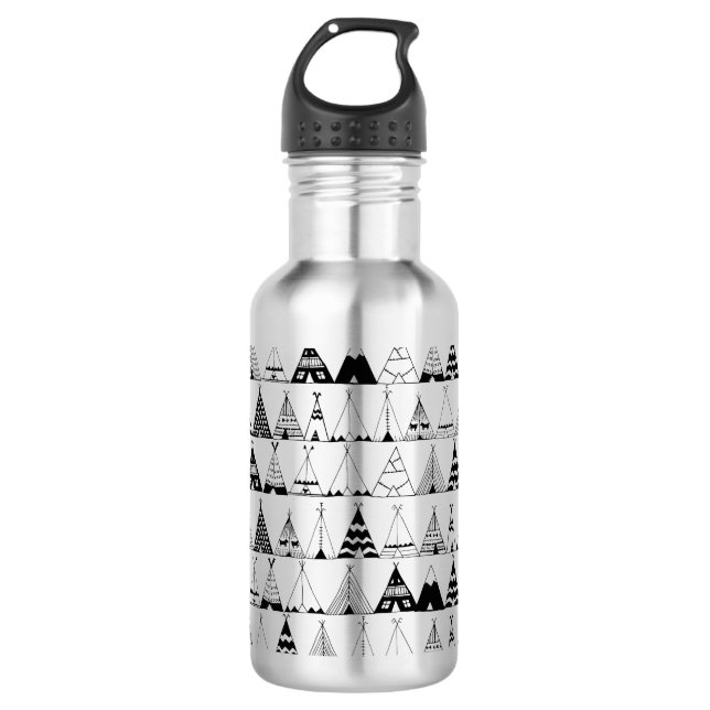 Bouteille D'eau En Acier Inoxydable Tipi inspiré (Devant)